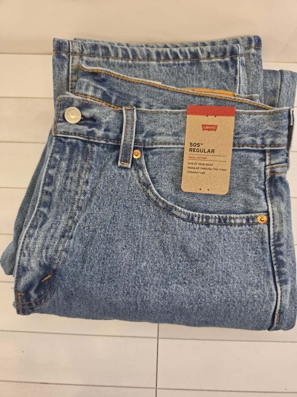 Levi's 505 Regular Stretch Men's Jeans 36x34 New With Tags